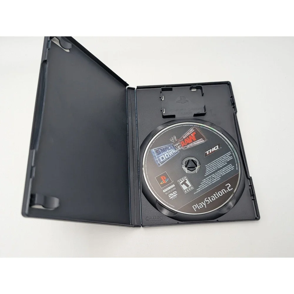 WWE SmackDown vs‎ Raw Sony PlayStation 2 PS2 Black Label Near Mint Disc